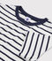 T-shirt iconique col rond Femme blanc MARSHMALLOW/bleu SMOKING