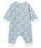 Combinaison longue bébé garçon en côte blanc MARSHMALLOW/ MULTICO CN