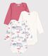 Lot de 3 bodies manches longues Paris bébé en coton