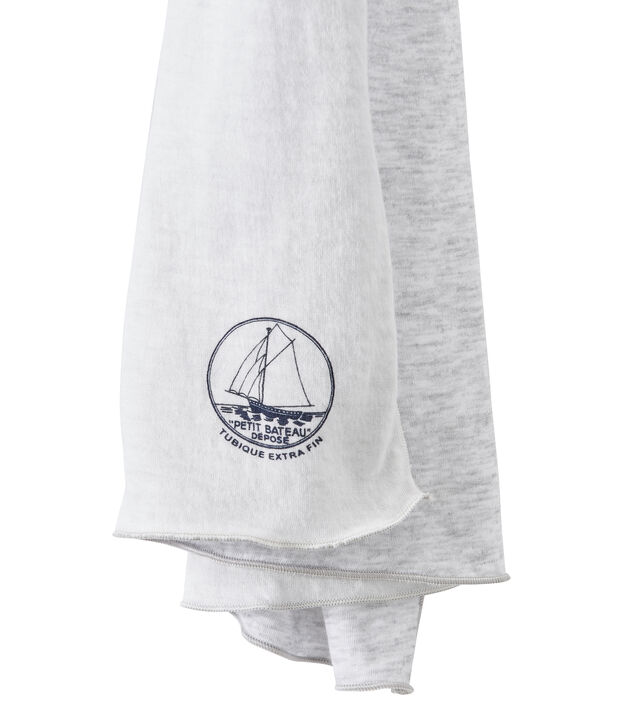 Echarpe femme gris/blanc