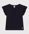 Tee-shirt en coton enfant fille bleu SMOKING