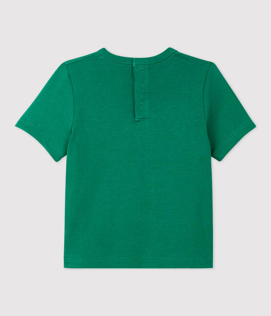 Tee-shirt manches courtes avec motif en coton bébé vert GAZON