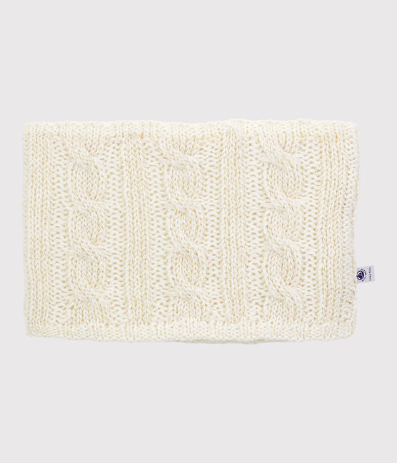 Snood enfant fille blanc MARSHMALLOW/jaune OR