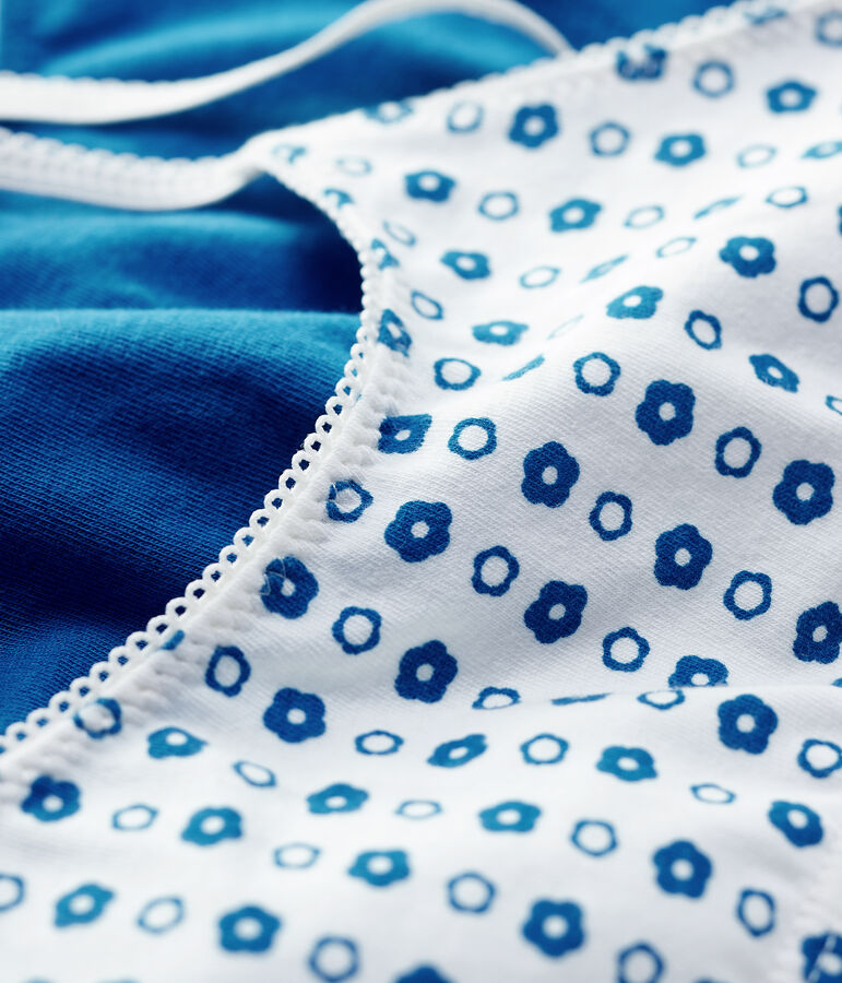 Lot de 2 brassi&egrave;res fleur graphique fille en coton biologique et &eacute;lasthanne variante 1