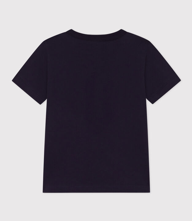 Tee-shirt manches courtes enfant gar&ccedil;on bleu marine