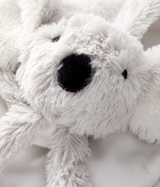 Doudou koala bébé en côte blanc MARSHMALLOW/gris GRIS