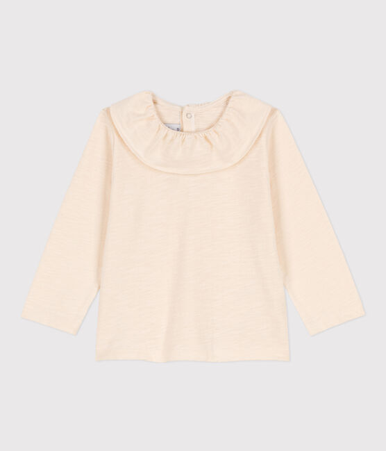 Blouse manches longues bébé en jersey flammé écru AVALANCHE