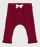 Pantalon bébé en coton doux et chaud uni AMARANTE