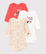 Lot de 3 bodies manches longues en coton bébé