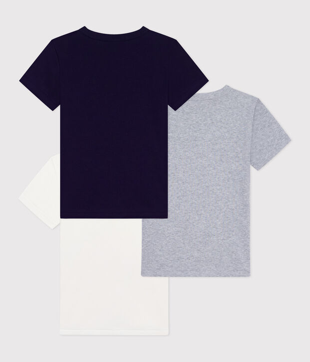 Lot de tee-shirts enfant en coton manches courtes unis multicouleur