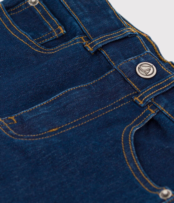 Pantalon droit denim enfant garçon bleu DENIM BRUT