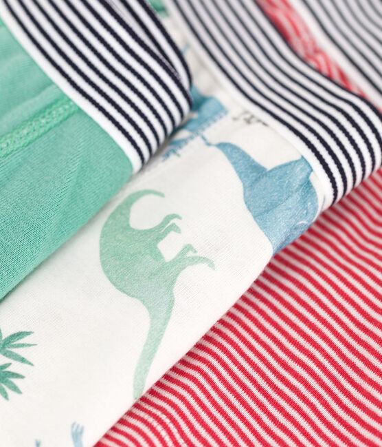 Lot de 3 boxers enfant en coton imprimé dinosaures variante 1