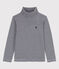 Sous-pull rayé en coton enfant fille / garçon bleu SMOKING/blanc MARSHMALLOW