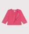 Cardigan bébé en coton uni rose PEONIA