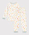 Pyjama en velours imprimé étoiles enfant blanc MARSHMALLOW/blanc MULTICO