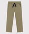 Pantalon regular en serge de coton enfant garçon vert MARECAGE