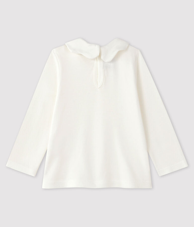 Blouse manches longues b&eacute;b&eacute; fille blanc