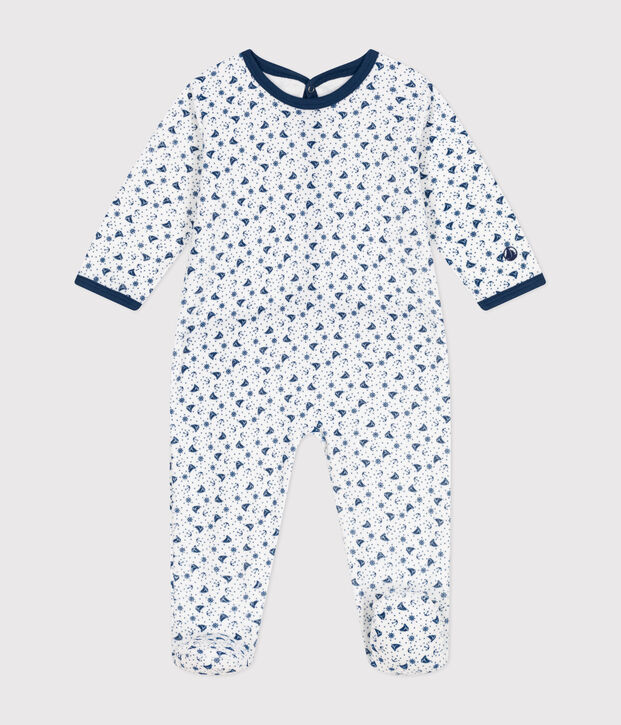 Dors bien en velours b&eacute;b&eacute; blanc/multicouleur