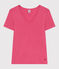 Tee-shirt Femme l'Iconique en coton uni rose PEONIA