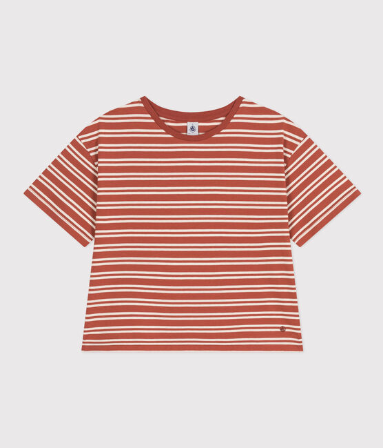 Tee-shirt le Boxy en coton rayé femme FAMEUX/ AVALANCHE