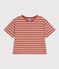 Tee-shirt le Boxy en coton rayé femme FAMEUX/ AVALANCHE