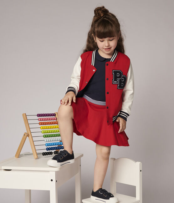 Jupe en maille enfant fille rouge TERKUIT