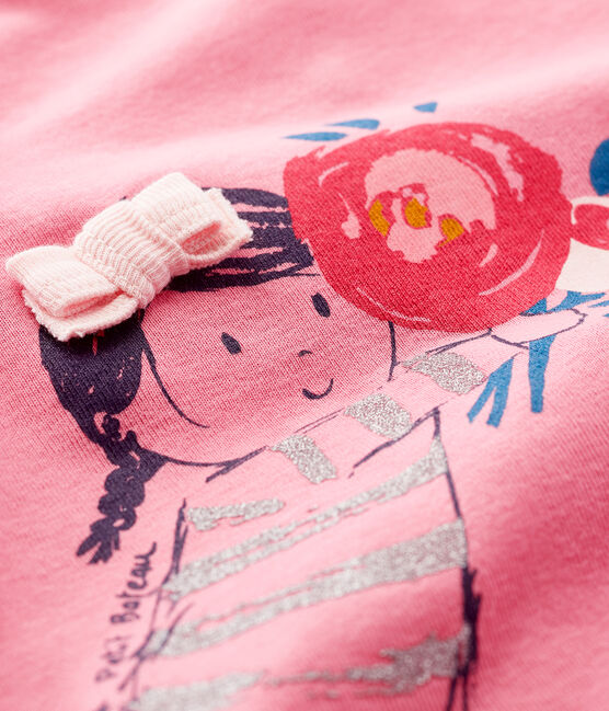 Blouse manches longues bébé fille rose CHEEK