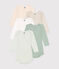 Lot de 5 bodies manches longues  en coton bébé variante 1
