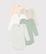 Lot de 5 bodies manches longues  en coton bébé