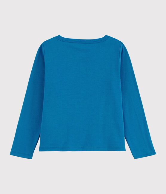Cardigan en coton enfant fille bleu MYKONOS
