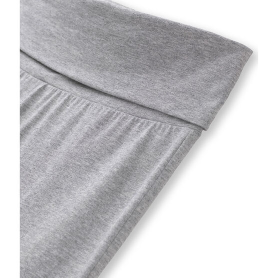 Pantalon danseuse femme en jersey lycra uni gris POUSSIERE CHINE