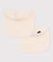 Lot de 2 bavoirs cœur bébé en coton variante 1