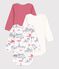 Lot de 3 bodies manches longues Paris bébé en coton variante 1