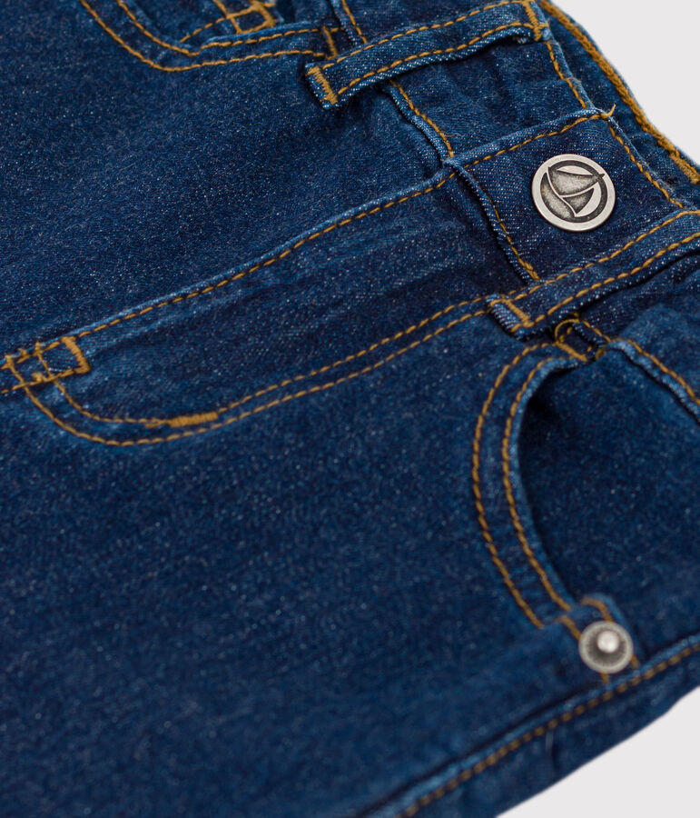 Pantalon droit en denim enfant gar&ccedil;on bleu DENIM BRUT