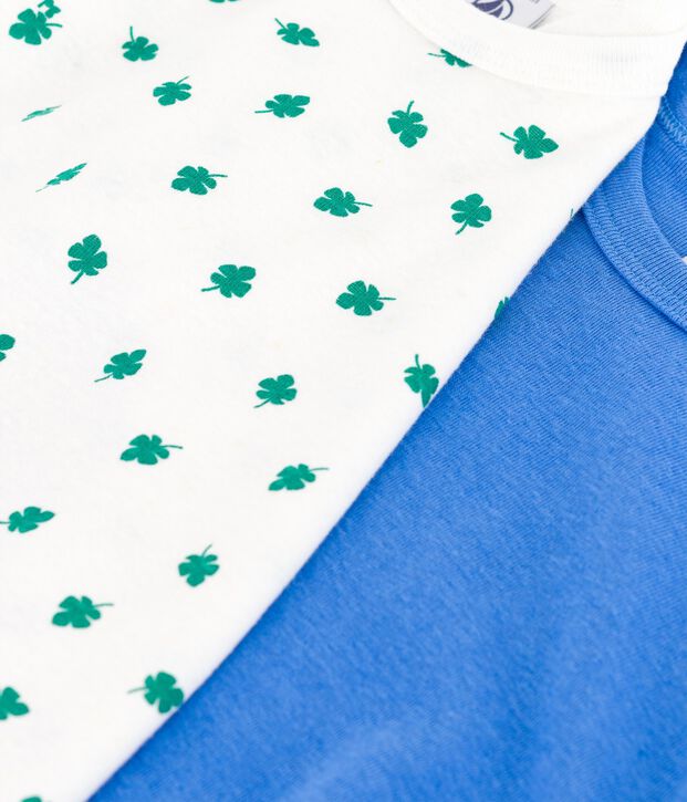Lot de 2 t-shirts manches courtes palmes petit gar&ccedil;on en coton multicouleur