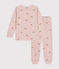 Pyjama en molleton gratté imprimé étoiles et cœurs enfant rose SALINE/blanc MULTICO