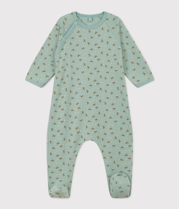 Pyjama b&eacute;b&eacute; imprim&eacute; en molleton vert/multicouleur