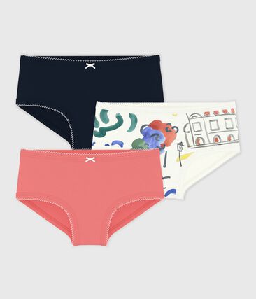 Lot de culottes taille haute enfant en coton imprimé