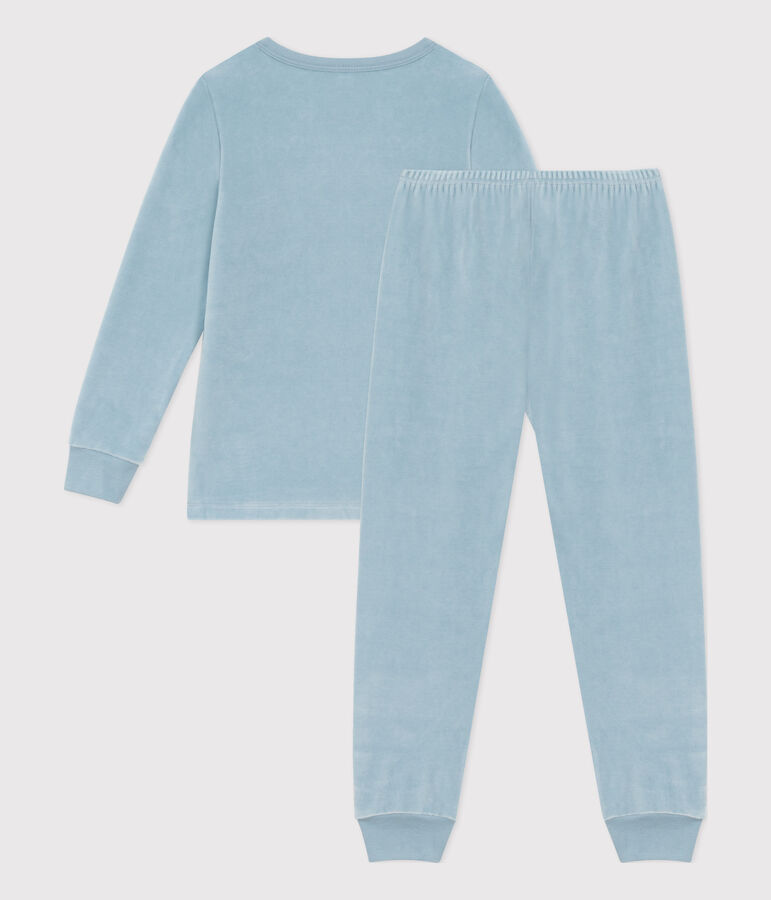 Pyjama en velours enfant bleu