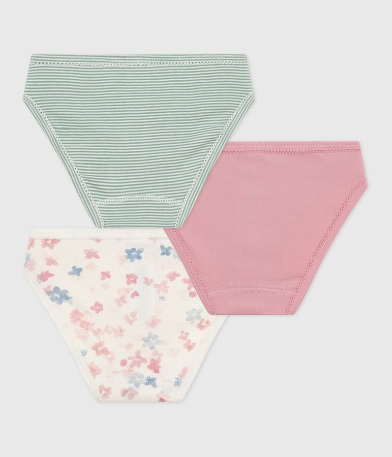 Lot de culottes enfant en coton imprim&eacute; fleurs variante 1