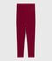 Legging enfant en coton uni AMARANTE