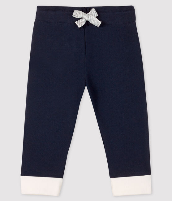 Legging bébé fille en molleton bleu SMOKING
