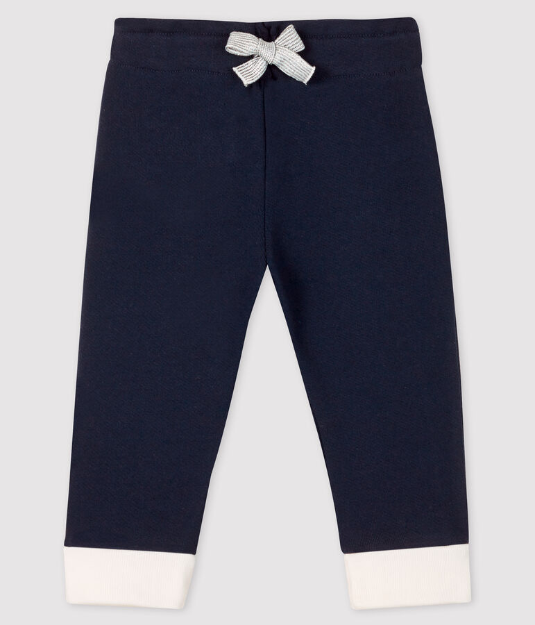 Legging b&eacute;b&eacute; fille en molleton bleu