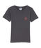 T-shirt garçon col V à motif gris Maki
