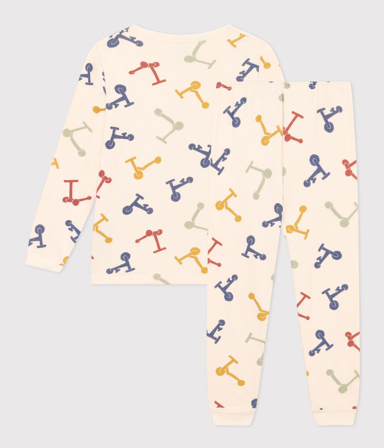 Pyjama imprim&eacute; en coton enfant blanc AVALANCHE/ MULTICO