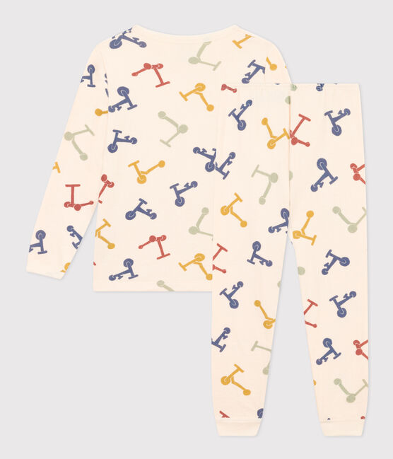 Pyjama imprimé en coton enfant blanc AVALANCHE/ MULTICO