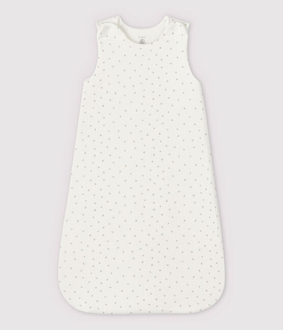 Gigoteuse blanche bébé en tubique en coton biologique blanc MARSHMALLOW/blanc MULTICO