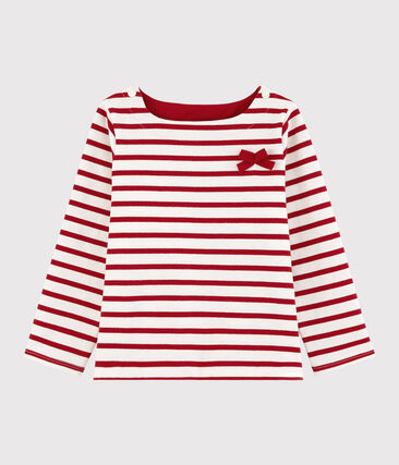 PETIT BATEAU - Marinière en jersey enfant fille