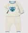 Ensemble 2 pièces jacquard bébé en tricot gris BELUGA CHINE