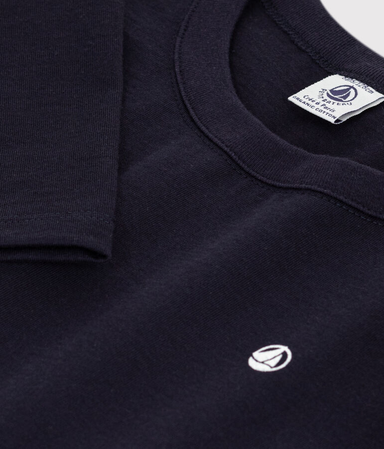 Tee-shirt manches longues enfant gar&ccedil;on bleu SMOKING